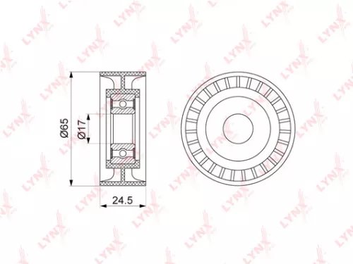 Tensioner Pulley, poly v-belt