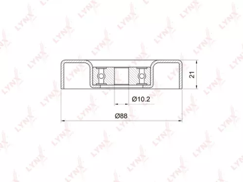 Deflection/Guide pulley, poly v-belt