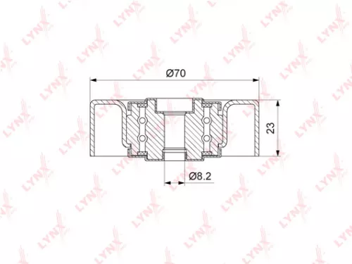 Deflection/Guide pulley, poly v-belt