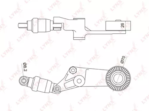 Belt tensioner, poly v-belt