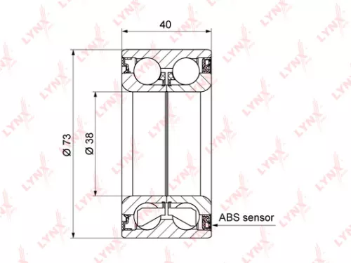 LYNXAUTO Wheel bearing, rear (WB-1324)
