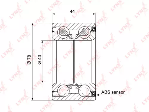 LYNXAUTO Wheel bearing, front (WB-1354)