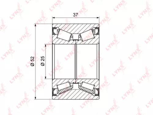 LYNXAUTO Wheel bearing, rear (WB-1369)