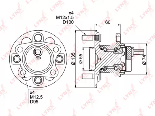 LYNXAUTO Wheel Hub (WH-1106)