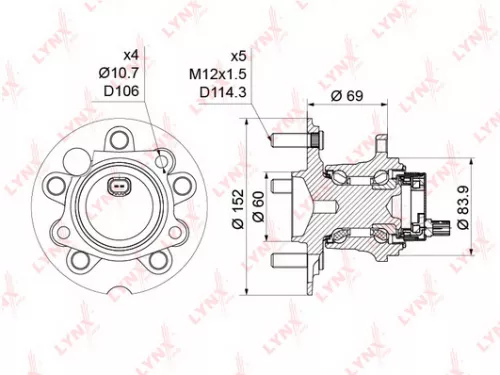 LYNXAUTO Wheel Hub (WH-1175)