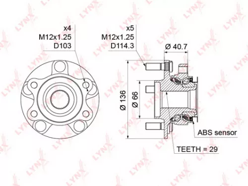 LYNXAUTO Wheel Hub (WH-1196)