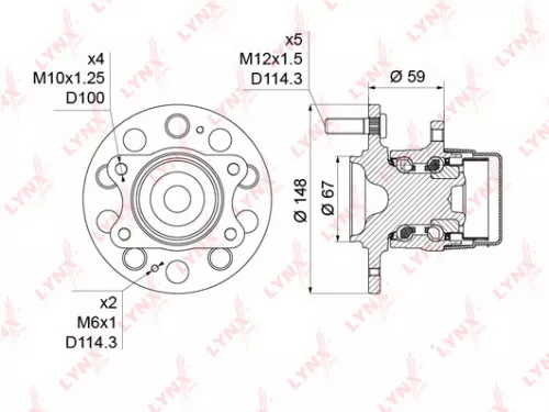 LYNXAUTO Wheel Hub (WH-1207)