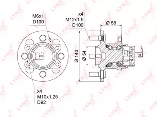 LYNXAUTO Wheel Hub (WH-1241)