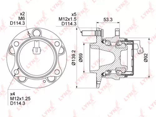 LYNXAUTO Wheel Hub (WH-1242)