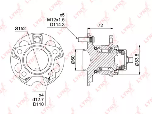 LYNXAUTO Wheel Hub (WH-1502)